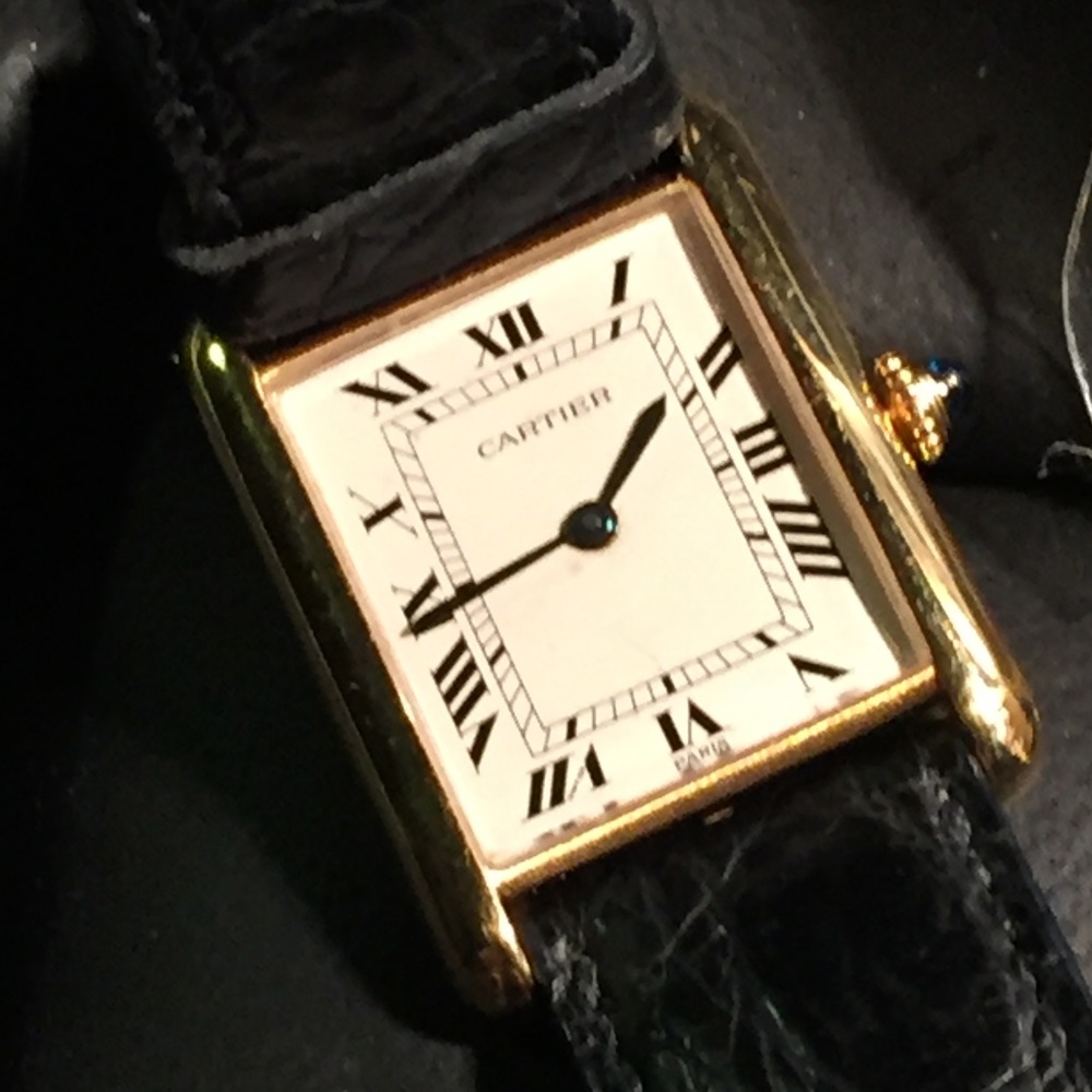 Cartier Tank Luxury 18K Gold Men's Watch Manual